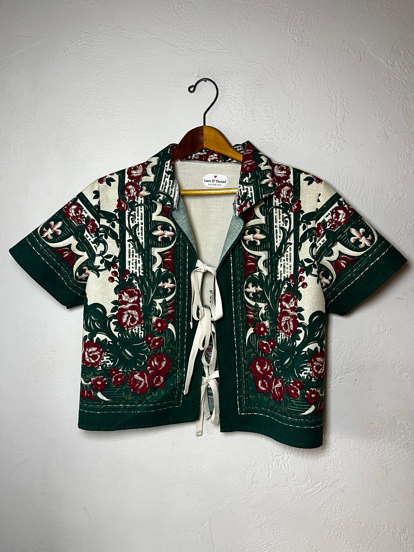 Flower Garden Blouse #1 - Size Medium - Upcycled