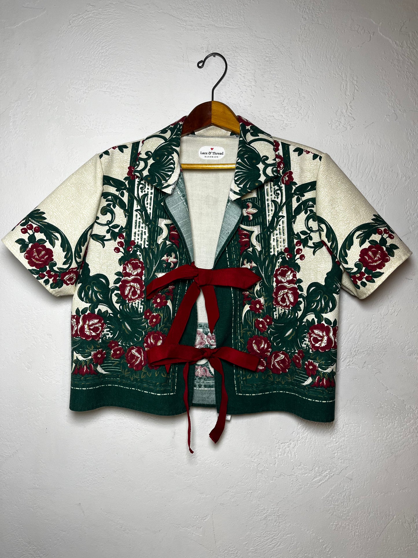 Flower Garden Blouse #2 - Size Medium - Upcycled