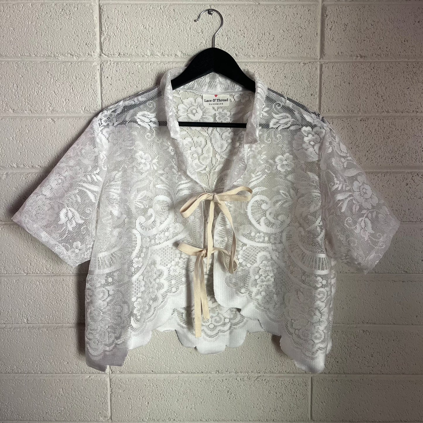 Dahlia Lace Top Tie Front - S/M