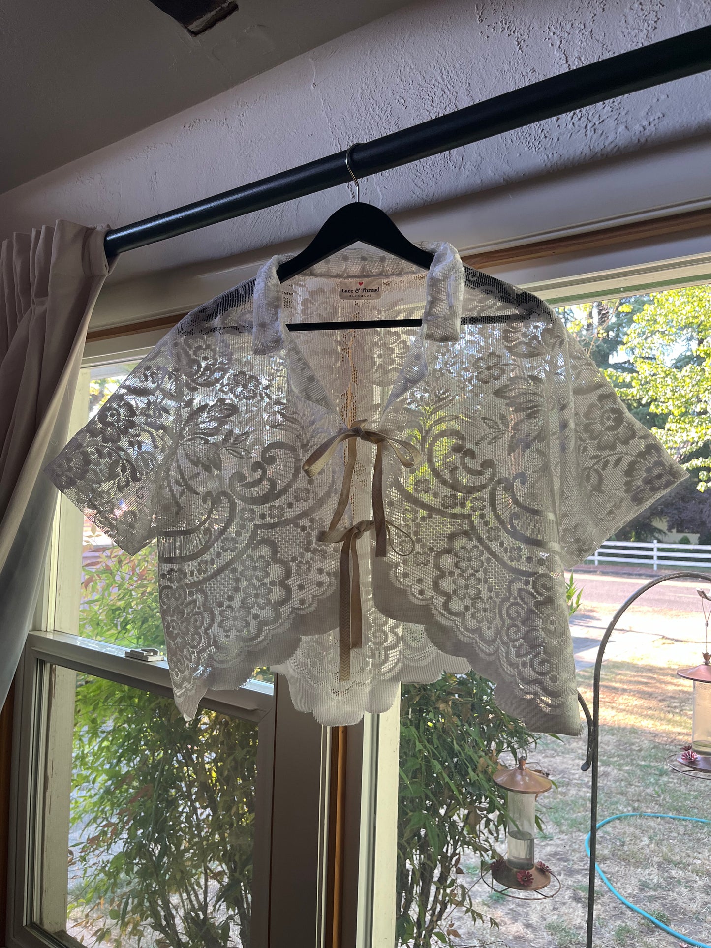 Dahlia Lace Top Tie Front - S/M